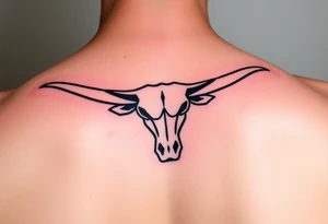 Football tattoo of the Texas longhorns tattoo idea