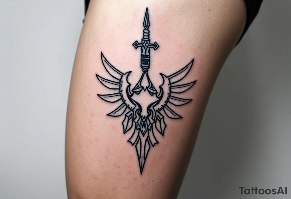 Testosterone injection site with zelda tattoo idea