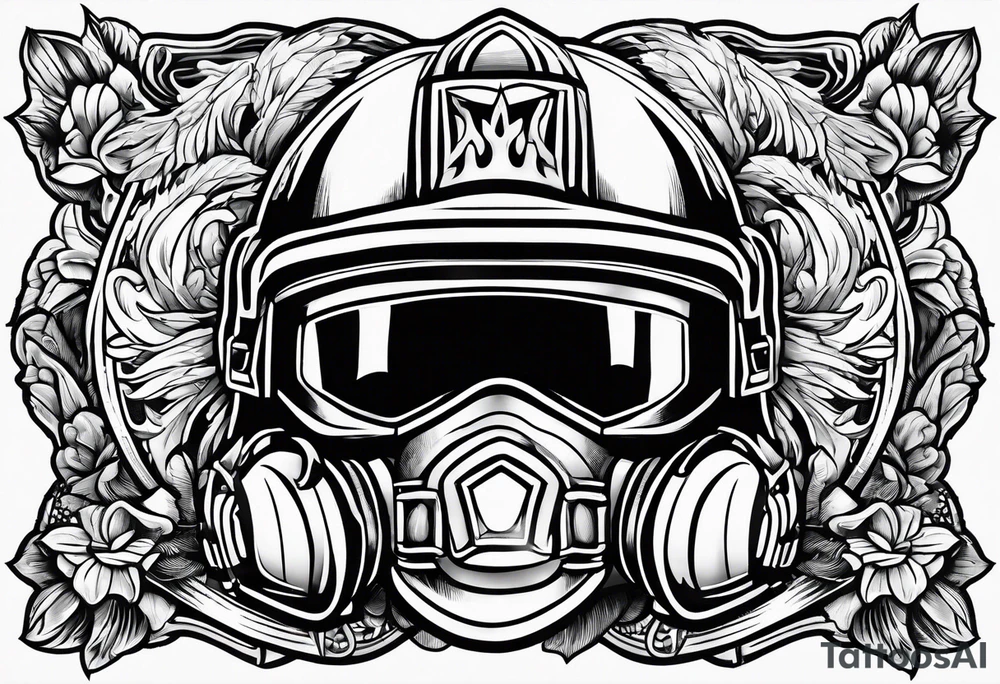 Fire helmet tattoo idea