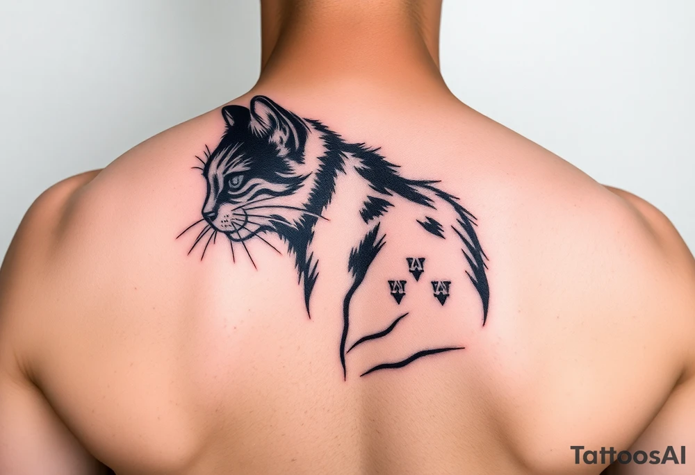 black cat tattoo idea