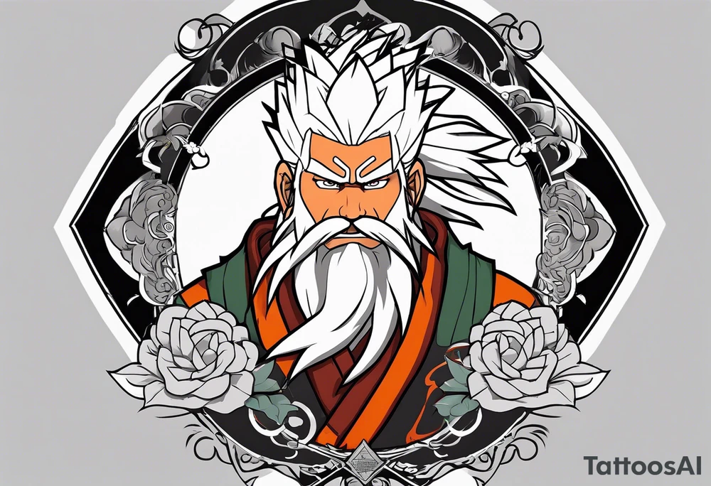 Jiraiya in Sage mode from the anime naruto tattoo idea