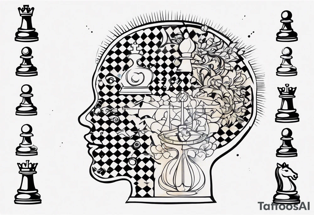 chess brain quantum physics tattoo idea