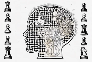 chess brain quantum physics tattoo idea