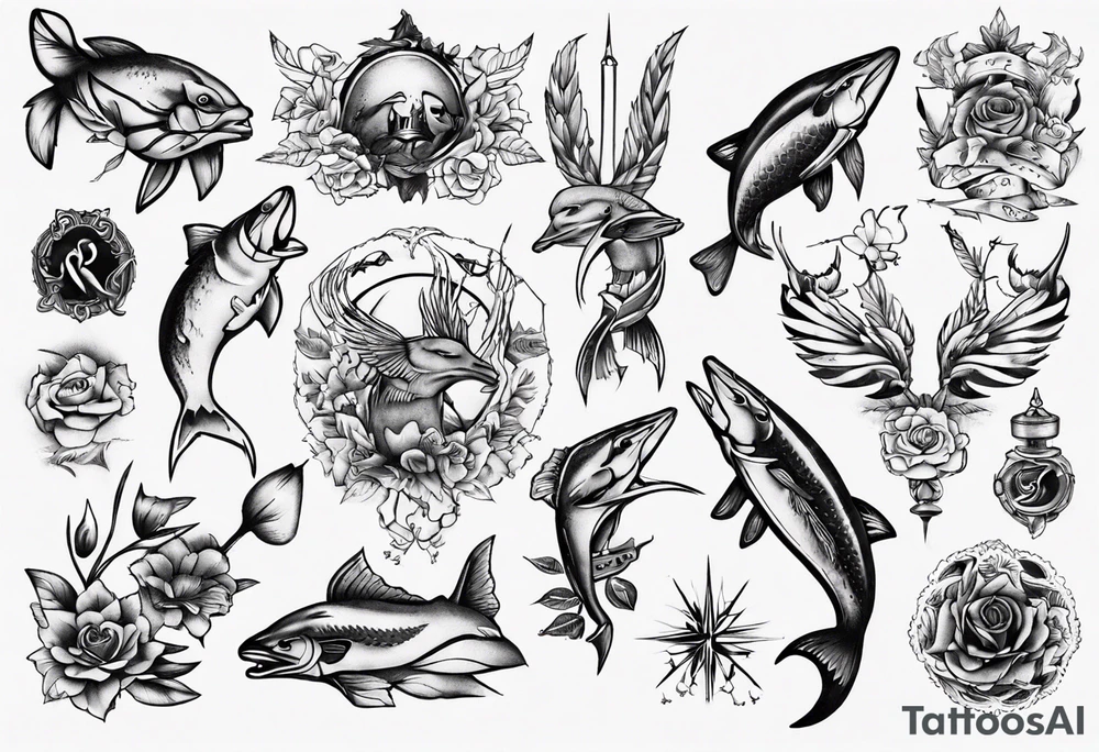 reh und forelle tattoo idea