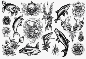 reh und forelle tattoo idea