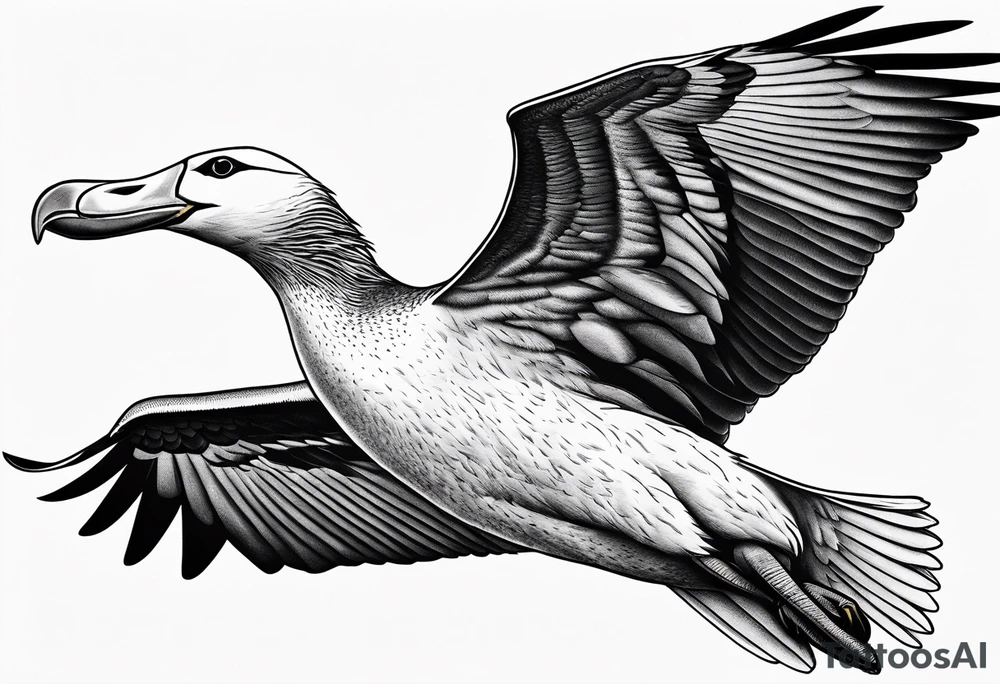 flying giant albatross tattoo idea