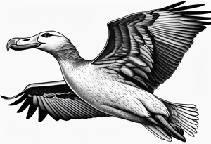 flying giant albatross tattoo idea