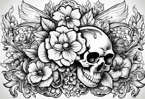 wrench flowers tattoo idea