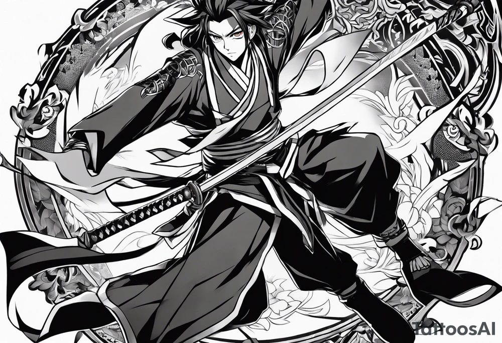 Demon slayer anime gyutaro tattoo idea