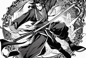 Demon slayer anime gyutaro tattoo idea