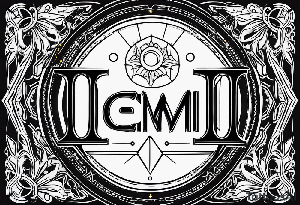 Gemini logo with stitches simple tattoo idea