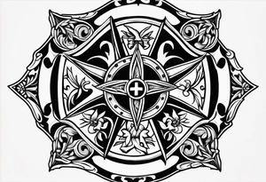 Maltese cross tattoo idea