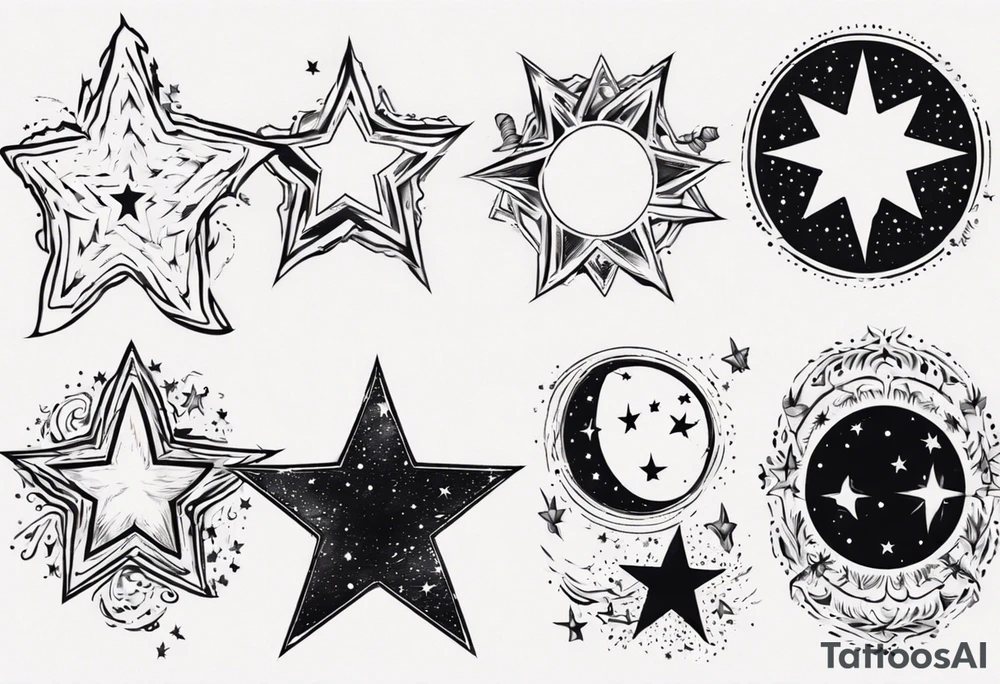 Stars in the night sky tattoo idea