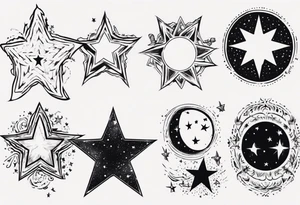 Stars in the night sky tattoo idea