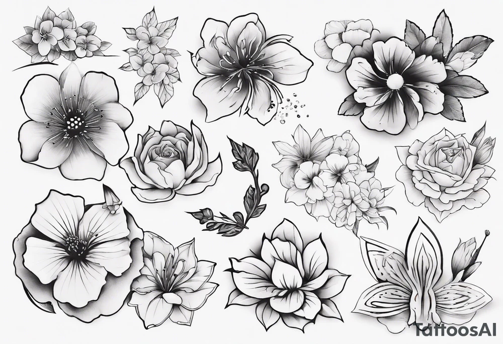 Flowers tattoo idea