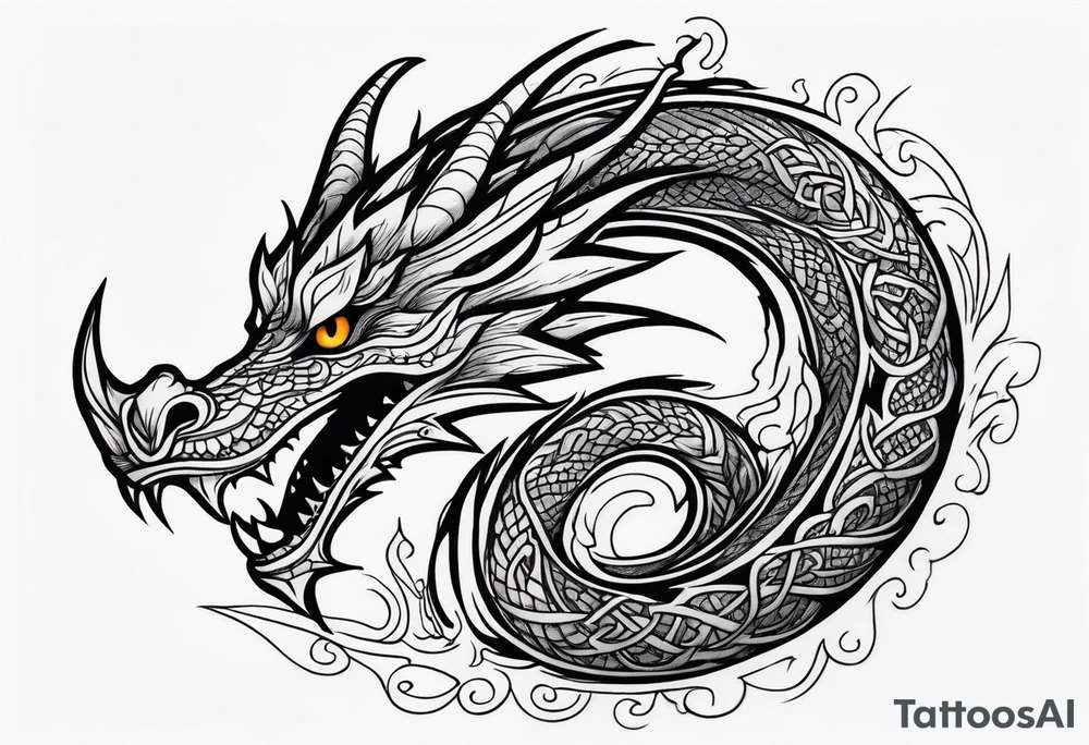an oroborus (dragon style) tattoo idea