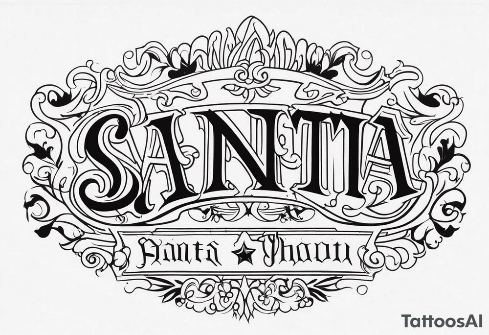 My moms name, Santa Cruz tattoo idea