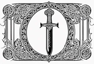 Viking sword Valhalla symbol tattoo idea