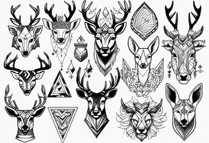 Variety dear face flash sheet tattoo idea