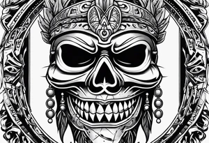 Witch doctor mask tattoo idea