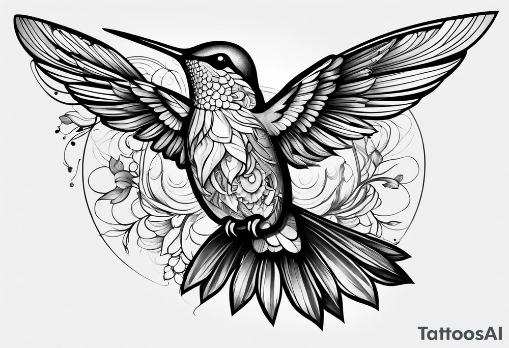 hummingbird tattoo idea