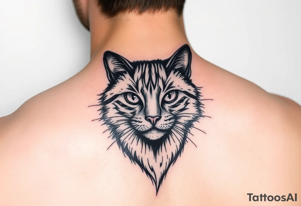 black cat tattoo idea