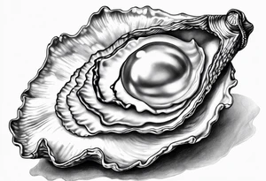 oyster with pearl tattoo idea