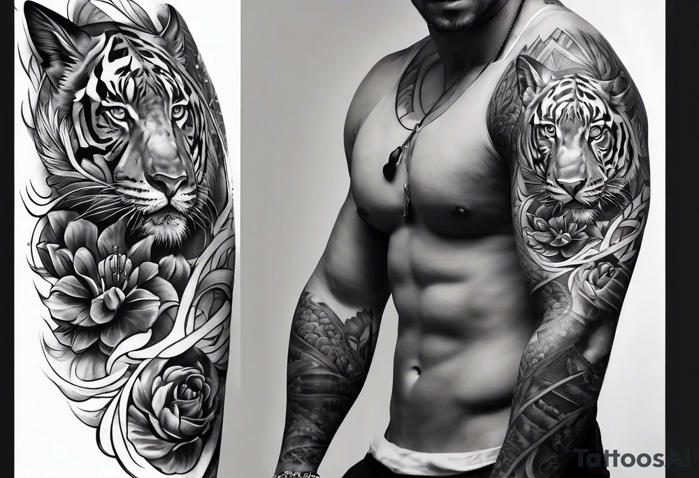 full sleeve canvas tattoo idea
