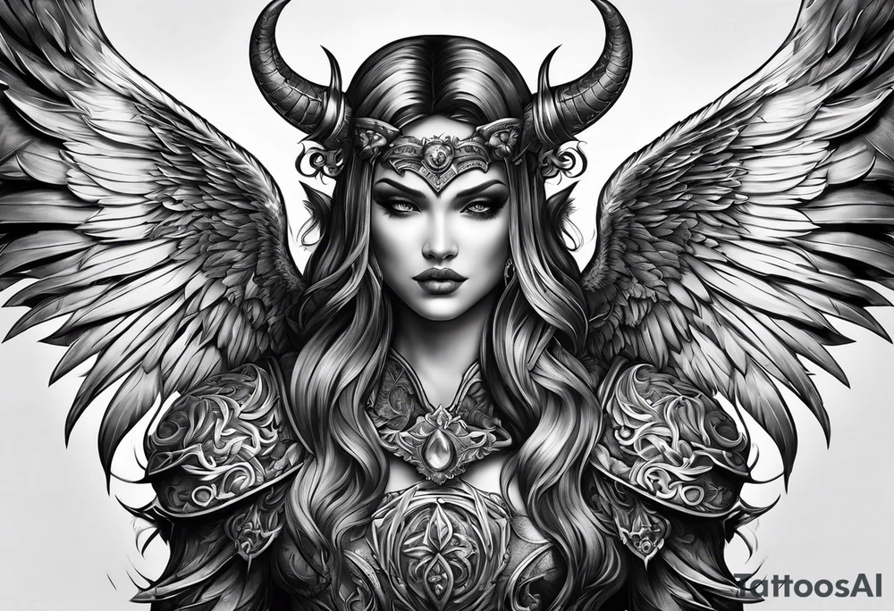 angelish devil tattoo idea