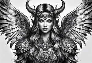 angelish devil tattoo idea
