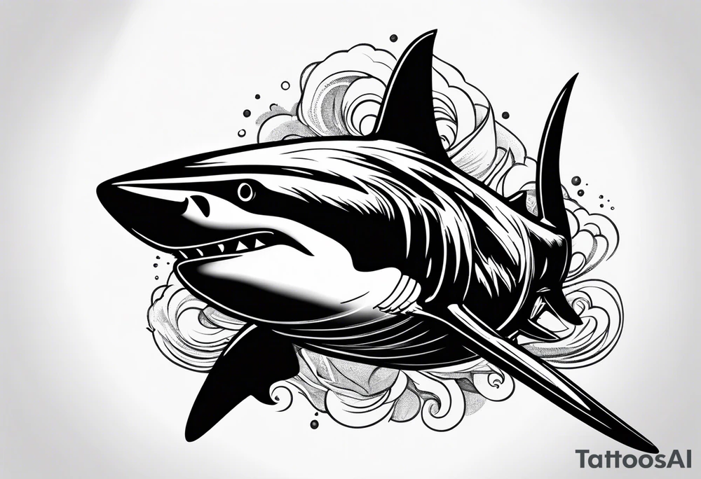 shark head tattoo idea