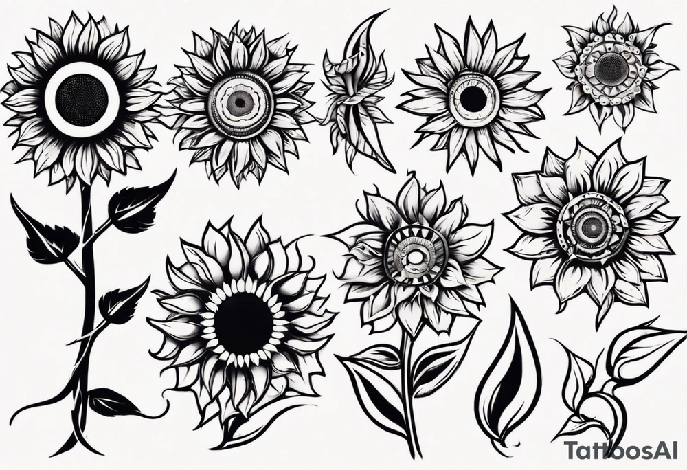 Sunflower tattoo idea
