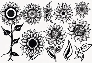 Sunflower tattoo idea