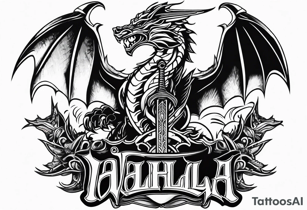 Valhalla  warrior soldier  Sword axe
 Dragon tattoo idea