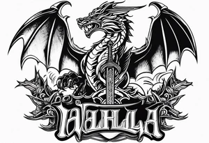 Valhalla  warrior soldier  Sword axe
 Dragon tattoo idea