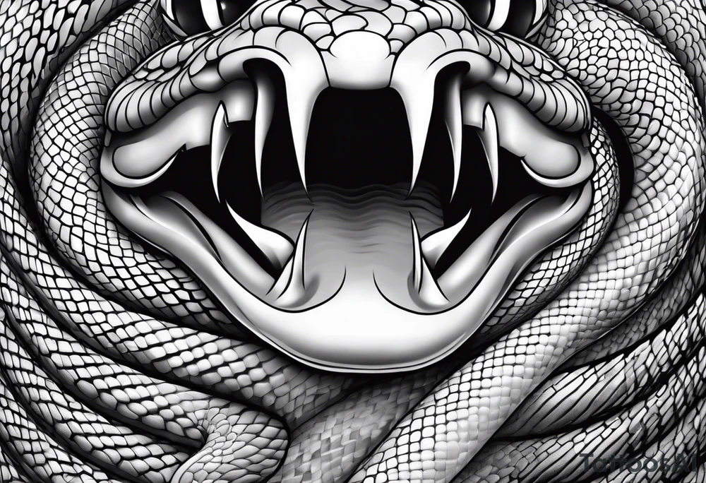 snake vertical tattoo idea