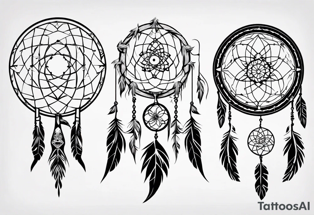 Phoenix dream catcher tattoo idea