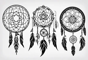 Phoenix dream catcher tattoo idea