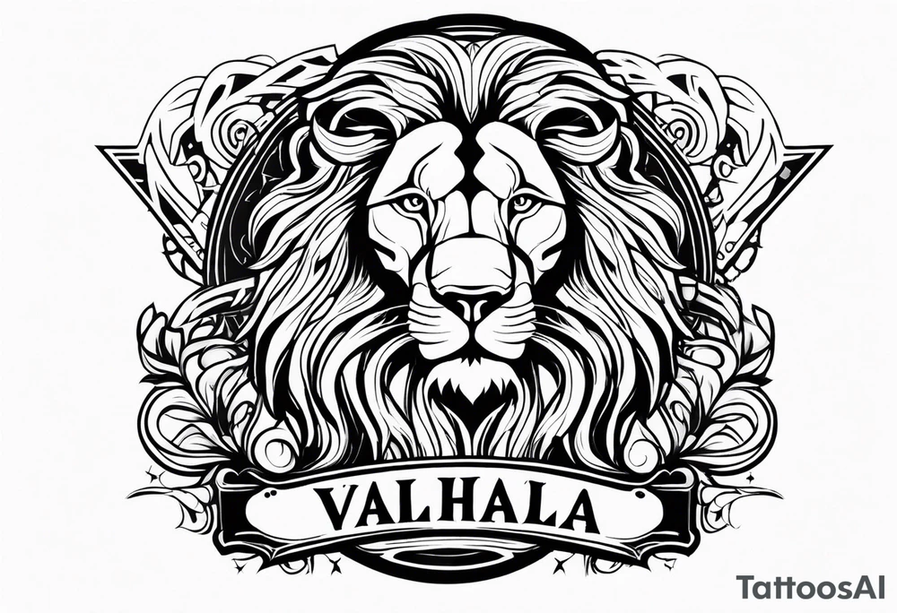 Valhalla lion tattoo idea