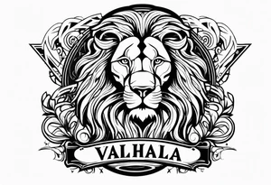 Valhalla lion tattoo idea