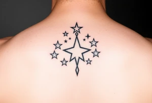 Stars on hand tattoo idea