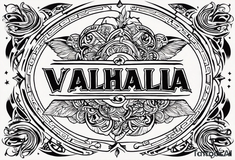 Valhalla round tattoo idea