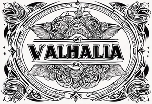 Valhalla round tattoo idea