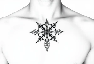 Four elements geometric tattoo idea