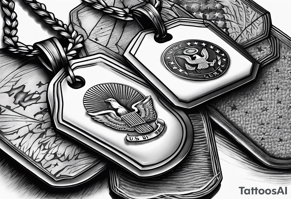Us army dog tags tattoo idea