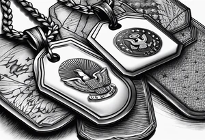 Us army dog tags tattoo idea