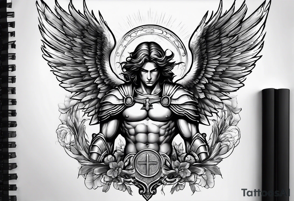 Archangel Saint Michael tattoo idea