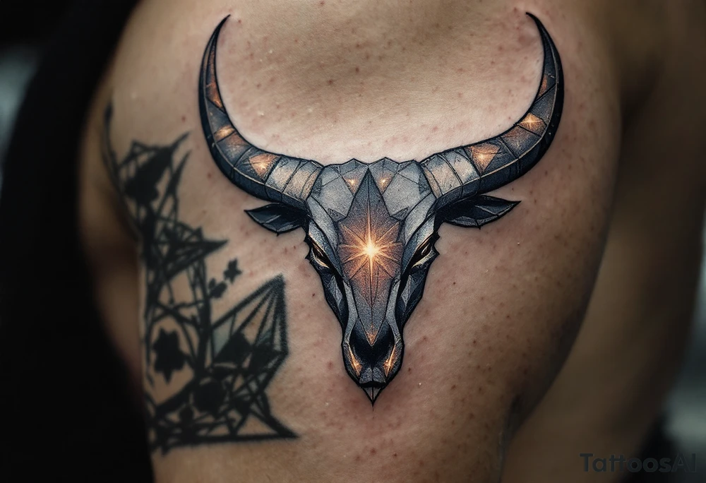 With a glint of steel and chestnut tones, the Taurus star constellation anchors the spring sky. tattoo idea
