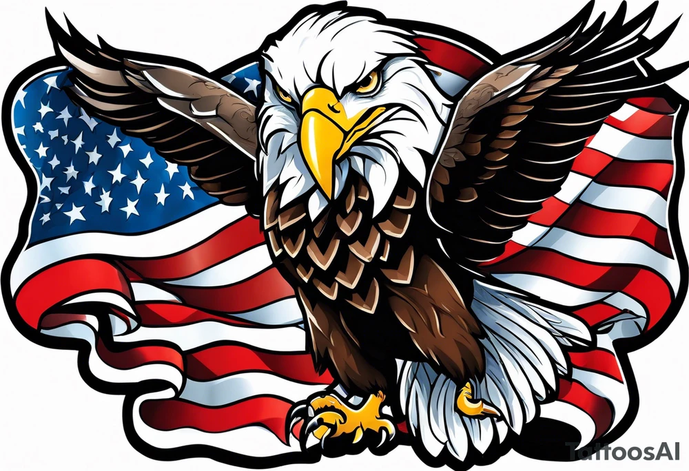 Eagle usa flag tattoo idea