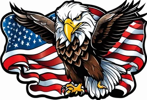 Eagle usa flag tattoo idea